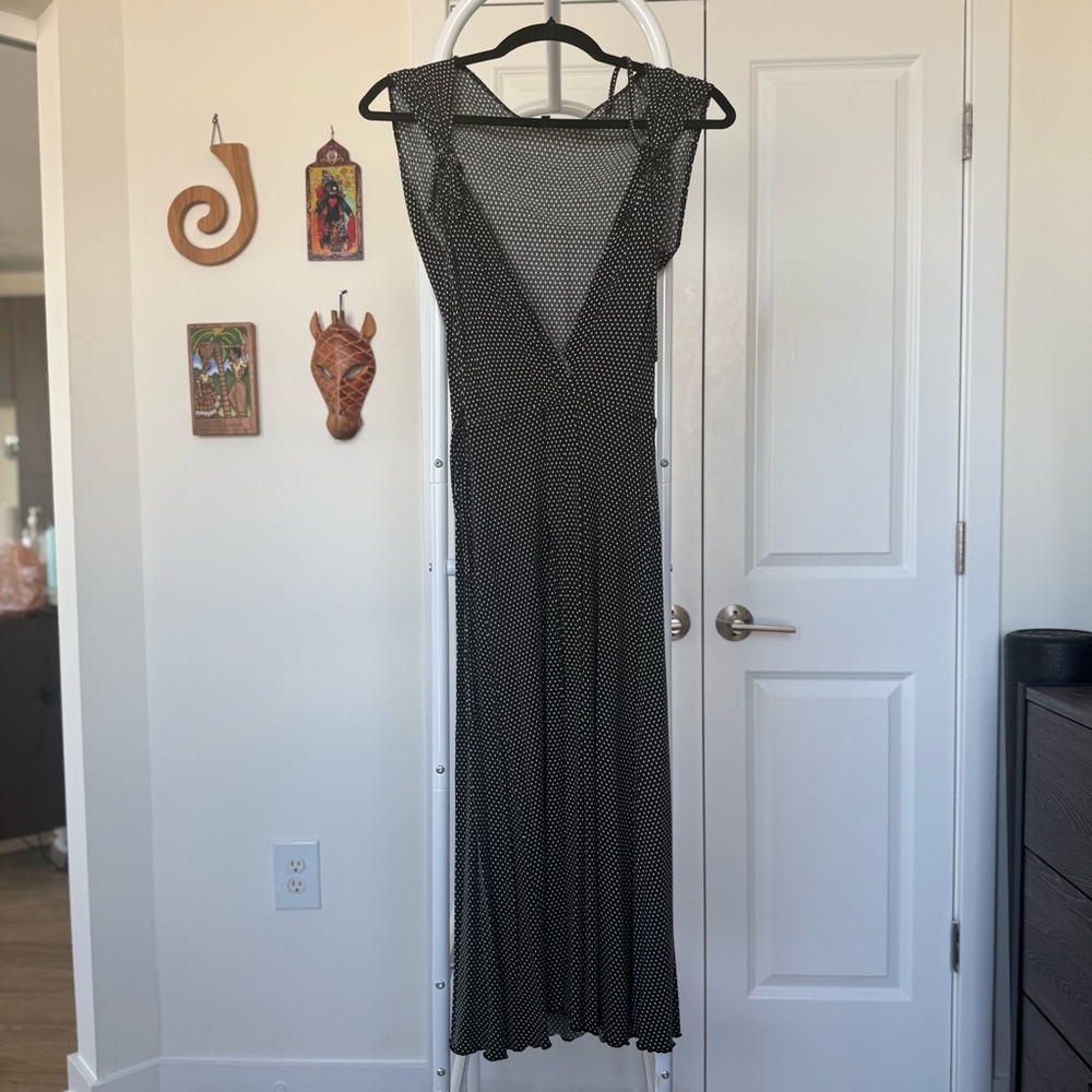 Vintage Betsey Johnson Black and White Polka Dot Dress